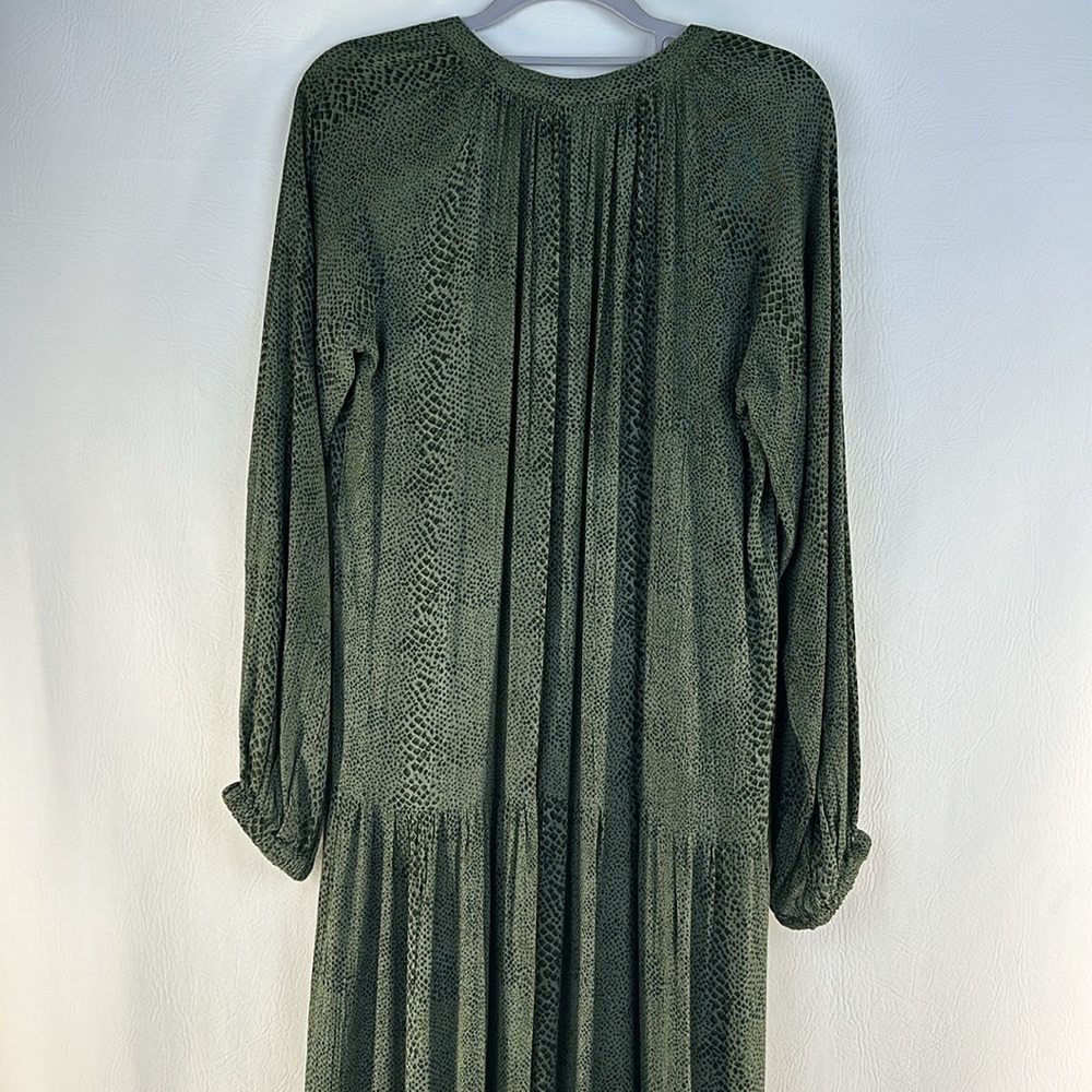 Karyn Seo Snake Print Long Sleeve Tiered Maxi Dress - Picture 8 of 12